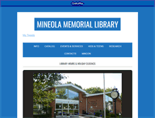 Tablet Screenshot of mineolalibrary.info